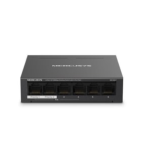 TP-LINK 6port MS106LP 10/100 YÖNETİLEMEZ 30W 4-PORT POE SWITCH