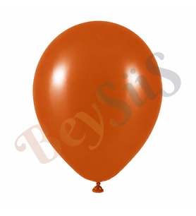 Yanık Turuncu Renk Lateks Retro Balon (60 cm) - 1 Adet