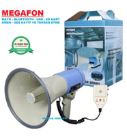 MEGAFON (MAYK - BLUETOOTH - USB - SD - SİREN - SES KAYIT VE TEKRAR ETME