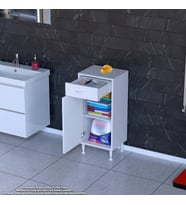 Modilayn SLİM EMİR 35x88x32,5 cm cm Tek Çekmeceli Kapaklı Komidin, Cihaz Koyma sehpası, Setup Masası