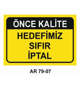 İŞ GÜVENLİĞİ UYARI LEVHASI 1 ADET PVC 21 X 29CM