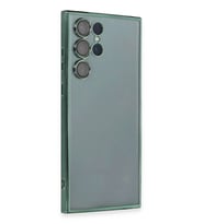 Newface Samsung Galaxy S22 Ultra Kılıf Razer Lensli Silikon - Yeşil