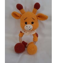 Vik Vik Zürafa Çıngırak Amigurumi Organik Oyuncak