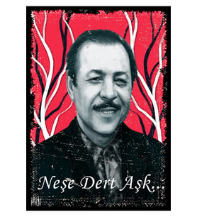 Neşet Ertaş Retro Ahşap Poster