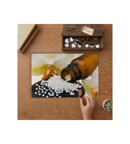 kapsüller- Laçlar- Çiçek Tasarımı 240 parça Ahşap Puzzle Ahşap Kutuda MP00137