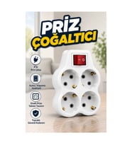 Anahtarlı 4’lü Kablosuz Duvar Tipi Priz Çoklayıcı
