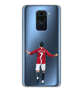 Xiaomi Redmi NOTE 9 Uyumlu Cristiano Ronaldo Tasarımlı Şeffaf Telefon Kılıfı