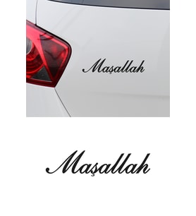 Maşallah Yazısı Oto Araba Sticker 20x4cm