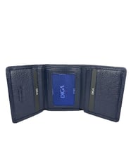 Diga 829 Hakiki Deri Üç Kat Cüzdan Lacivert (DENIM)