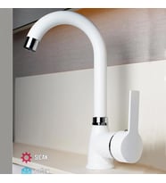 Venita Beyaz Delta Kısa Borulu Lavabo Bataryası