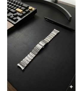 20MM ÇAPINDA UCU KAVİSLİ GÜMÜŞ RENK ÇELİK SAAT KORDONU