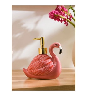 LCW HOME Flamingo Figürlü Sıvı Sabunluk Pembe Renk 10x15 cm