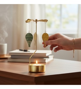 Uçan Balon Temalı Tealight Mumluk – Dekoratif Masa Üstü Aksesuar