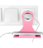 ÜçKol Ticaret Universal Mobil Şarj Priz Askısı ve Telefon Tablet Tutucu Stand (Pembe)