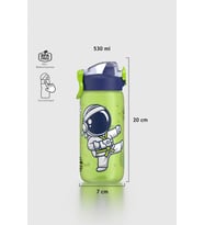 Renga Wave Desenli 530 ml Çocuk Matara 912169 Pembe (Yeşil)
