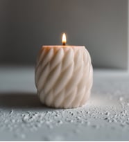 Minimal Spiral Mum – Modern Ev Dekorasyonu İçin El Yapımı Tasarım Mum