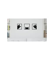 Dekoratif Kedi Tasarımlı Duvar Süsü (3’lü Set)