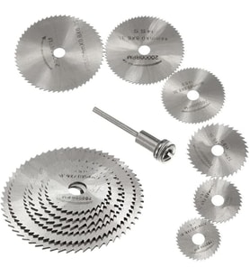 Metal 6 Parça Mini Matkap Ucu Ahşap Kesme Yuvarlak Çelik Bıçak Disk Testere Seti Kiti