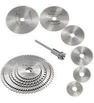 Metal 6 Parça Mini Matkap Ucu Ahşap Kesme Yuvarlak Çelik Bıçak Disk Testere Seti Kiti