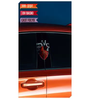 Araç Kapı Direk Kaplama Folyosu Turbo Desenli (Sağ Sol Takım) (2 Adet) - 22x50 C (Çok Renkli)