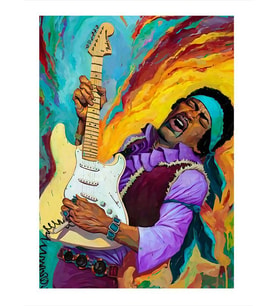 Jimi Hendrix Art Mdf Tablo