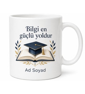 Kişiye Özel Üniversite Hatırası Baskılı Kupa Bardak Mezuniyet Hediye