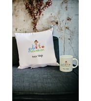 Gıda Teknikeri Kupa Bardak ve Yastık Set (Beyaz)