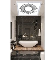 Modern Banyo Avize Desinist Led Tavana Model Avize, 60watt Beyaz Işık, 60x60cm Modern Kare Avize,