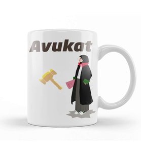 Avukat Avukata Hukuk Kupa Bardak Porselen