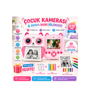 Çocuk Kamerası Anında Baskılı Termal Yazıcılı Fotoğraf Makinesi 3-12 Yaş Ço