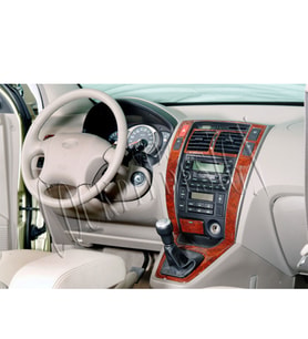 Meriç® Hyundai Tucson Ön Torpido Kaplama Maun 9 Parça 2004-2010 (Maun)