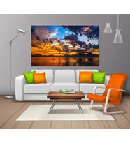 Gün Batımı Uv Basklı Mdf Tablo