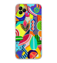 PrintiFy General Mobile GM22 ile Uyumlu Retro Color 6  Kamera Korumalı Şeffaf  Kılıf