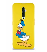 Oppo Reno 2Z Soft Premier Kapak Donald Duck-D Tasarımlı Silikon Kılıf - Sarı (Şeffaf)
