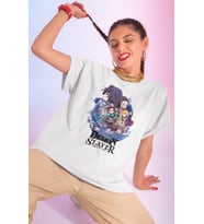 Demon Slayer Kimetsu No Yaiba Baskılı Unisex Oversize Anime Dizi Karakter Tişört