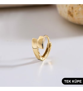 14 Ayar Altın Tek Minik Halka Küpe 0,62 gr