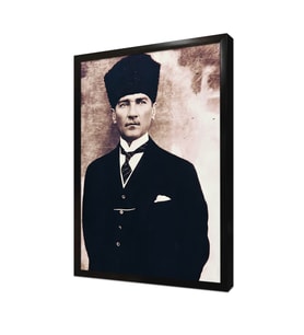 Kalpaklı Atatürk Çerçeveli Mdf Tablo