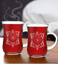 BK Gift Kişiye Özel İsimli İkili Keyif Kulplu Çay Bardağı Seti-6, Arkadaşa, Sevgiliye Hediye, Ev Hediyesi, Doğum Günü Hediyesi