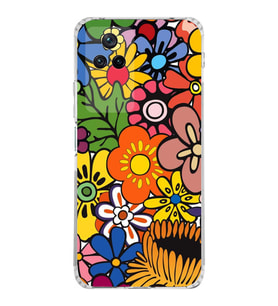 PrintiFy Poco F4 ile Uyumlu Retro Color 2  Kamera Korumalı Şeffaf  Kılıf