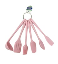 6 PARÇA KEPÇE SİLİKON SETİ 21 cm (Pembe)