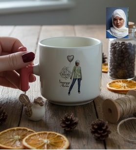 Kişiye Özel Karikatürlü Cute But Capricorn Oğlak Burcu T Kupa Doğum Günü Hediyesi
