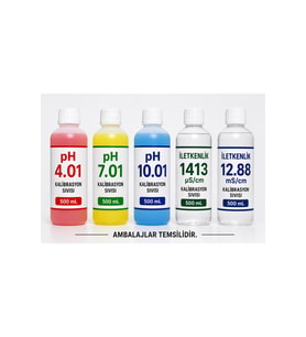 pH 4.01 - 7.01 - 10.01 & 1413 µS/cm - 12.88 mS/cm Kalibrasyon Sıvısı (500 m
