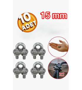 Çelik Halat Klemensi A Tipi 15 mm (10 Adet)