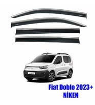 Fiat Doblo Kromlu Cam Rüzgarlığı Niken 2023+ sonrası uyumlu (Beyaz)