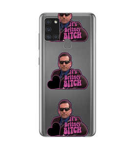 Samsung Galaxy A21S Uyumlu Michael Scott The Office Tasarımlı Şeffaf Telefon Kılıfı