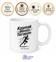 Koşmak Benim Terapim Kupa Bardak Hediye