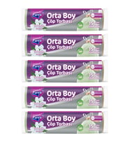 Büzgülü Çöp Torbası Yasemin Kokulu 15'li Orta Boy 55 x 60 cm Beşli Paket