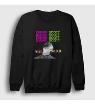 Presmono Unisex Siyah Sky Astroworld Travis Scott Sweatshirt