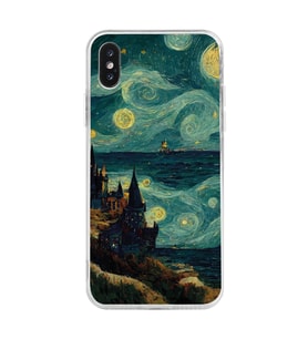 Iphone X ve XS Uyumlu Van Gogh Tasarımlı Şeffaf Telefon Kılıfı