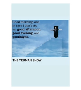 The Truman Show Tablo Ahşap Poster Dekoratif